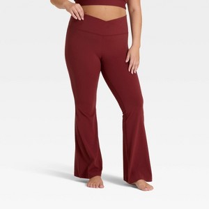 Women's Everyday Soft Crossover Flare Leggings - All In Motion™ - 1 of 3