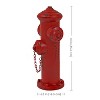 Sunnydaze Metal Fire Hydrant Outdoor Garden Statue Decor with Red Finish - 4 of 4