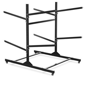 Black 4-Kayak Freestanding Storage Rack ¨C Heavy-Duty Steel Kayak Hanger with Wheels & Straps for Outdoor/Indoor Use (Double-Sided, 1-Pack) - 1 of 4
