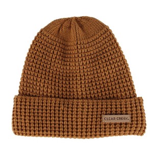 Clear Creek Men's Waffle Knit Solid Color Winter Beanie Hat - 1 of 3