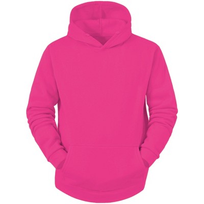 Lars Amadeus Men's Plush Lined Pullover Solid Long Sleeves Hooded  Sweatshirts With Pocket Rose Red Large : Target