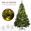 Whisen 6' Prelit Artificial Christmas Tree with Realistic Branches, 250 Warm White LED Lights and 1000 Tips - Green - 4 of 4