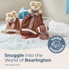 Bearington Baby Touchdown Tummy Time Mat, 30 x 30 Inch Football Teddy Bear Plush Stuffed Animal Blanket, Baby Boy Football - image 2 of 4