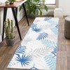Area Rug Modern Machine Washable Rugs Non Slip Non Shedding Rug Tropics Palm Leaves Low Pile Stain Resistant Foldable Carpet for Bedroom Living Room - 2 of 4