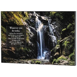 Dicksons SPLK1812-344 Whatever You Do Today Let Love Flow Through It Green And White 18 x 12 Wood Double Layered Decorative Wall Plaque Hanging - 1 of 1