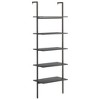 vidaXL 5-Tier Leaning Shelf Black 25.2 in.x13.8 in.x72.8 in. - 2 of 4