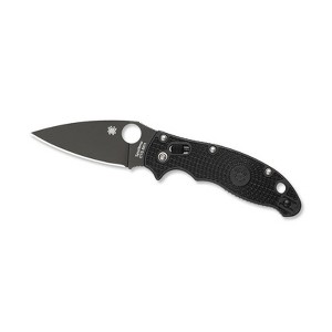 Spyderco Manix 2 Lightweight Folding Pocket Knife with 3.37" Black CTS BD1N Blade | Get Superior Cutting Performance with the FRCP Handle, Black - 1 of 4