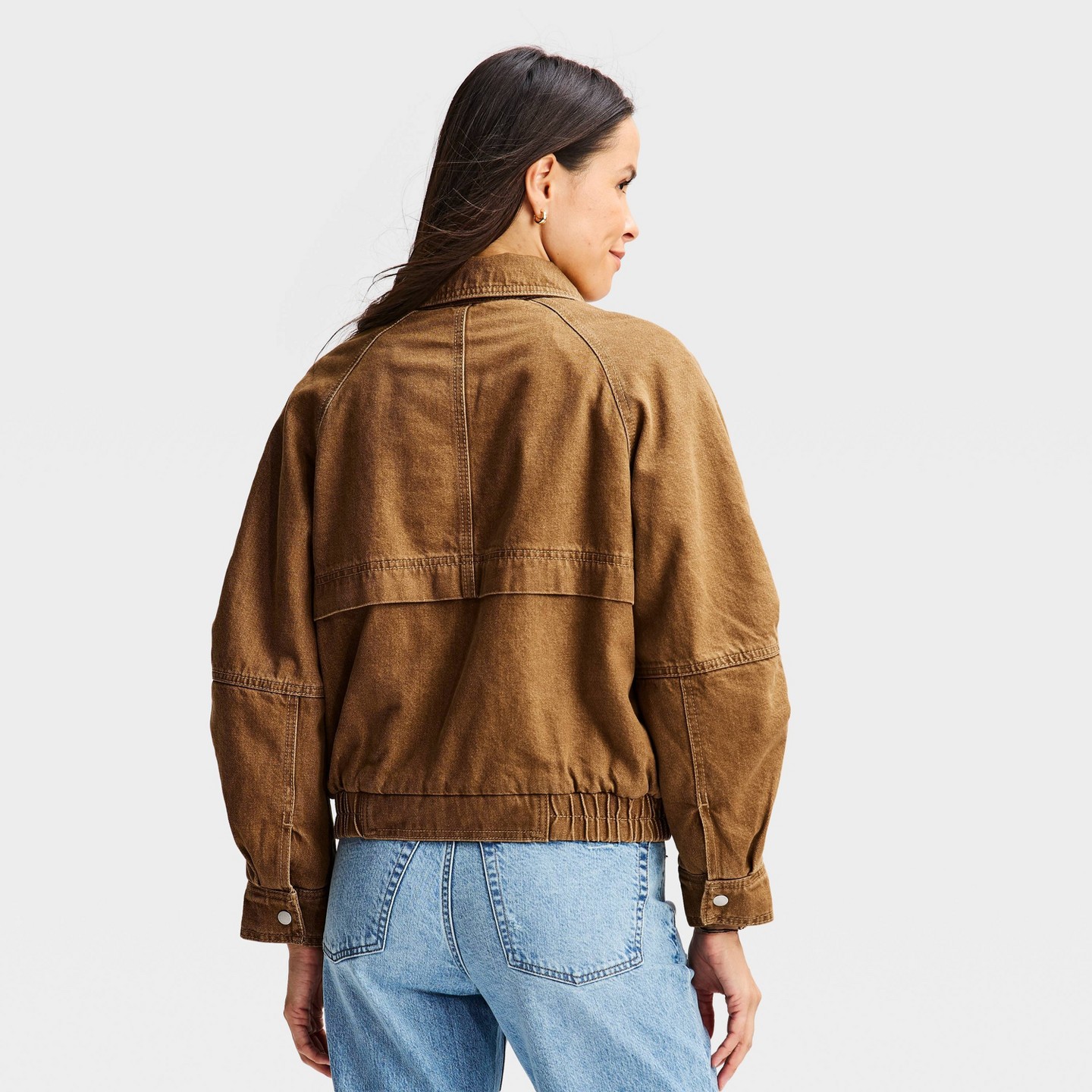 Женская куртка Universal Thread Denim Bomber, цвет: Джинсовый — фото 2