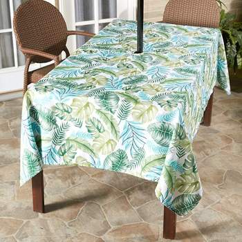 The Lakeside Collection Zippered Outdoor Umbrella Hole Tablecloths