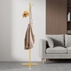 YIYIBYUS Freestanding Coat Rack with 7 Hooks, Tree-Shaped, Gold - 3 of 4