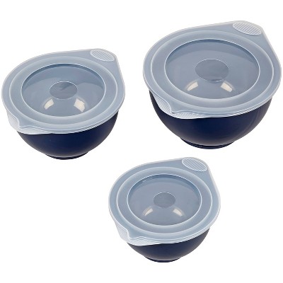 Wilton 6pc Covered Mixing Bowl Set Navy Blue