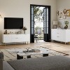 Jojoka Sideboard Buffet Cabinet with Storage, 55inch Kitchen Storage Cabinet with 2 Doors and 3 Drawers，White - 4 of 4