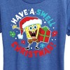 Women's - SpongeBob SquarePants - Have A Swell Christmas Short Sleeve Graphic T-Shirt - 2 of 4