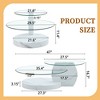 Maggift Patio End Tables, Glass Top Round Coffee Table, Double Layer Design, Suitable for Living Room, Patio, Bedroom, White, 47"*29.5"*16.7" - 2 of 4