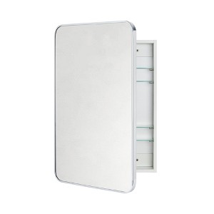 TEHOME Garnes Rectangular Recessed or Surface Mount Metal Medicine Cabinet with Mirror - 1 of 4