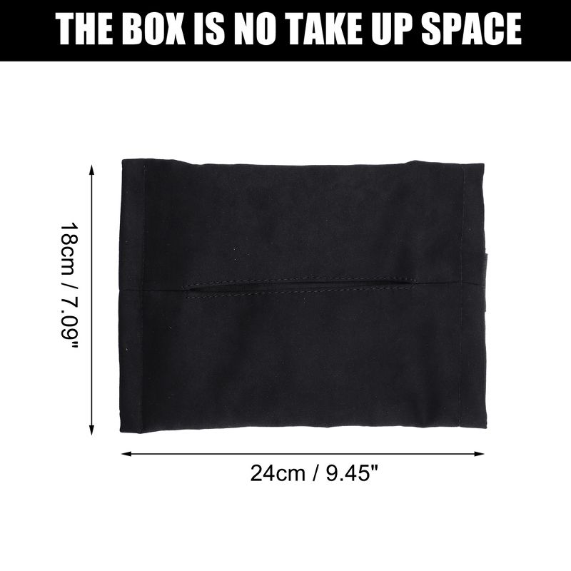 Unique Bargains Car Tissue Box Holder Center Console Faux Leather for Model 3 Y Black, 4 of 7