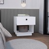 Vynxaria Nightstand Viliigili, One Drawer, White Finish - 2 of 4