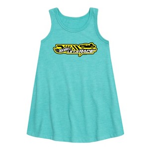 Girls' - Hot Wheels - Horizontal Chest -Toddler And Youth Girls Short Sleeve Aline Dress Graphic Sleeveless Aline Dress - 1 of 2
