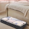Unique Bargains Collapsible Closet Containers Organizer 39.37"x19.69"x5.91" Black - 4 of 4