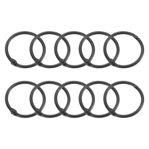 Unique Bargains Carbon Steel Loose Leaf Binder Snap Shower Curtain Rings 24 Pcs - 1 of 4
