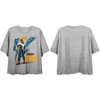 Super Crooks Johnny Bolt Crew Neck Short Sleeve Athletic Heather Women's Crop T-shirt - 3 of 4