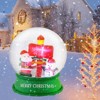 Gymax 4FT Christmas Inflatable Snow Globe Blow Up Yard Decoration w/ LEDs & Air Blower Air-blown Snow Flurry Crystal Ball for Yard Lawn Home - 4 of 4