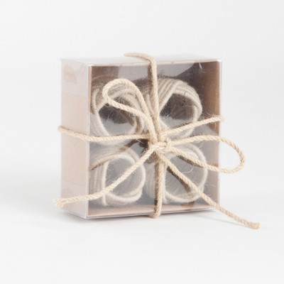 Ivory Braided Jute Napkin Rings Set of 4