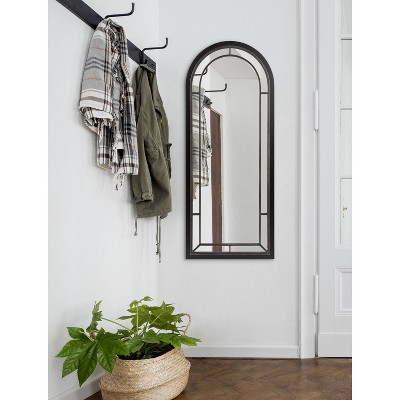 Audubon Black Full Length Arched Wood Wall Mirror