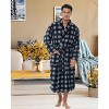 ADR Plush Fleece Men's Robe, Soft Cozy Warm Men's Bathrobe, Bath Robe - 2 of 4