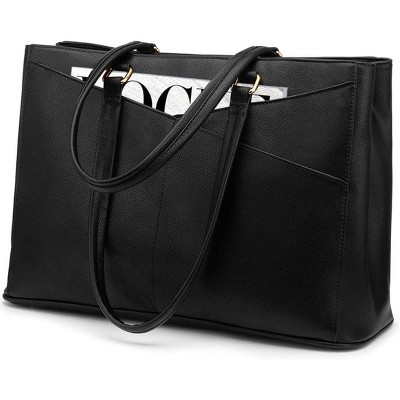 Laptop Tote Bag for Women 15.6 Inch Waterproof Leather Computer Bags Business Office Work Briefcase