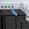 6x6 FT Outdoor Resin Storage Shed, All Weather Resistant PP Shed w/Air Vents & Window, Floor & Lockable Door - 3 of 4