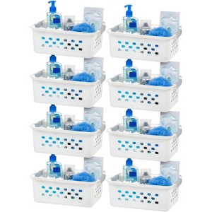 IRIS USA Medium Plastic Basket Storage, 4Pk, White - 1 of 4