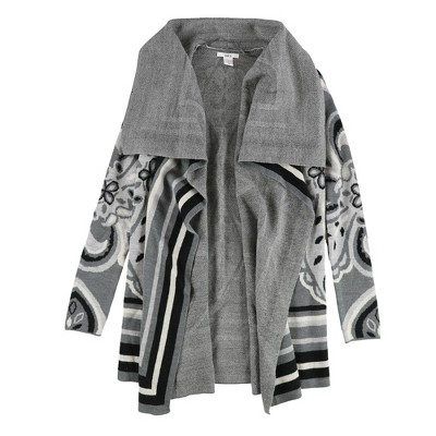 bar III Womens Jacquard Cardigan Sweater