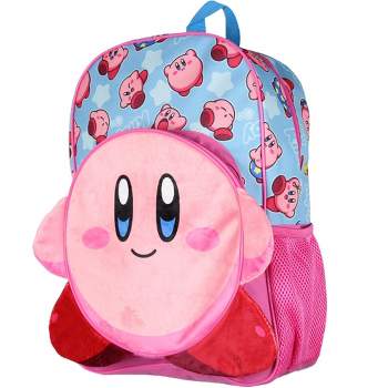 Nintendo 3-D Kirby Travel Backpack 16" Sublimated Print Bag Pink