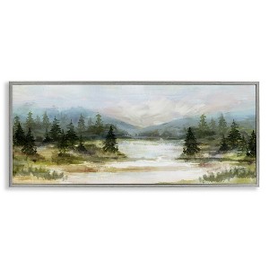 Stupell Industries Vast Country Landscape Rural Mountains Framed Giclee Art, Gray, 30" x 13" - 1 of 4