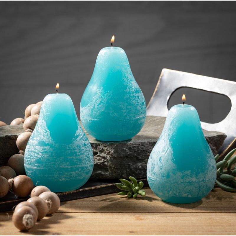 Sea Glass Timber Pear Candles - Set of 3, 3 of 5
