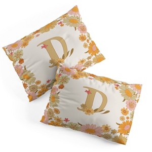 Deny Designs Standard Iveta Abolina Retro Florals 70s Cream Pillow Shams - 1 of 3