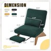 MOONMISS Comfortable Circle Velvet Adjustable Accent Chair and Footrest Set, Thick-Padded Lounge Chair For living room - 3 of 4