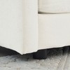 Comfy Deep Single Seat Sofa Upholstered Reading Armchair Living Room Chair White Chenille Fabric , 1 Toss Pillow - 2 of 4