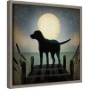 Amanti Art Moonrise Black Dog by Ryan Fowler Canvas Wall Art Print Framed 16-in. x 16-in. - 3 of 4
