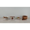 Nambe Quatro Cake Plate with Server, Acacia Wood Footed Cake Stand and Porcelain Cake Knife, Dessert Display Stand for Cupcakes, Cookies - 2 of 4