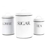 Outshine Co White Farmhouse Nesting Kitchen Canisters