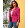 Women's Plus Size Blazer  Shawl Collar Elegant Notch Lapel Business Casual Tunic Office Suit Jacket with Pockets - 4 of 4