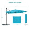 Sonkuki 11.5×9FT Offset Outdoor Patio Aluminum Cantilever Umbrella with Infinite Canopy Angle Adjustment - 3 of 4