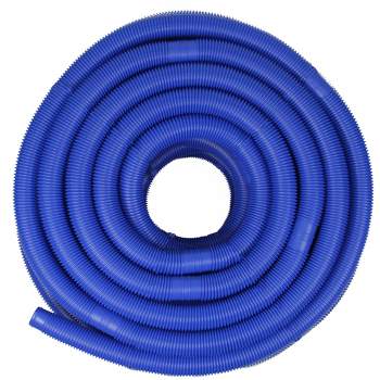 Pool Central Blow-Molded PE In-Ground Swimming Pool Cuttable Vacuum Hose 147.5' x 1.25" - Blue
