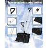 Ergonomic Snow Shovel – 18" Wide Lightweight Snow Pusher with Assisted D-Ring Handle, Durable Aluminum Edge - 2 of 4