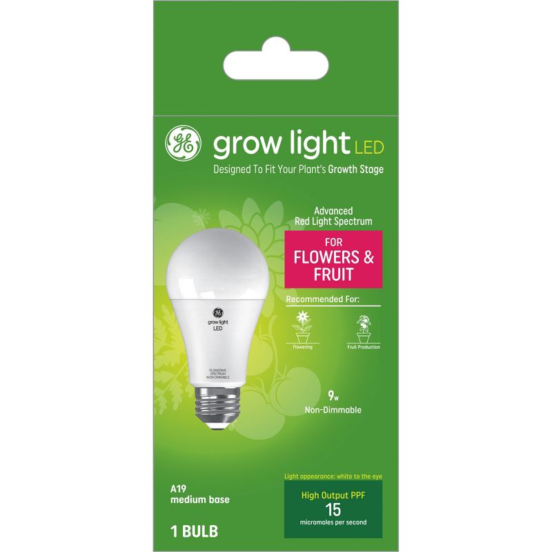 GE A19 Grow Light Bulb for Flowers and Fruit, 1 of 7