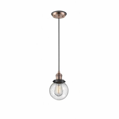 Beacon - 1 Light Cord Hung Mini Pendant In Industrial Style-9.5 Inches Tall and 6 Inches Wide