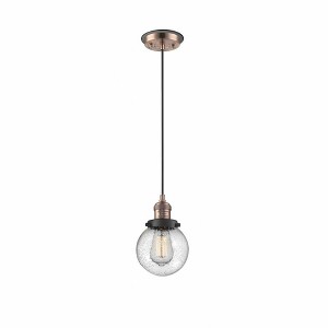 Beacon - 1 Light Cord Hung Mini Pendant In Industrial Style-9.5 Inches Tall and 6 Inches Wide - 1 of 1
