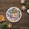 Illustrated Scenery of Florence City Ceramic Ornament, Italy Travel Souvenir and Christmas Gift| OrnamentallyYou - 4 of 4